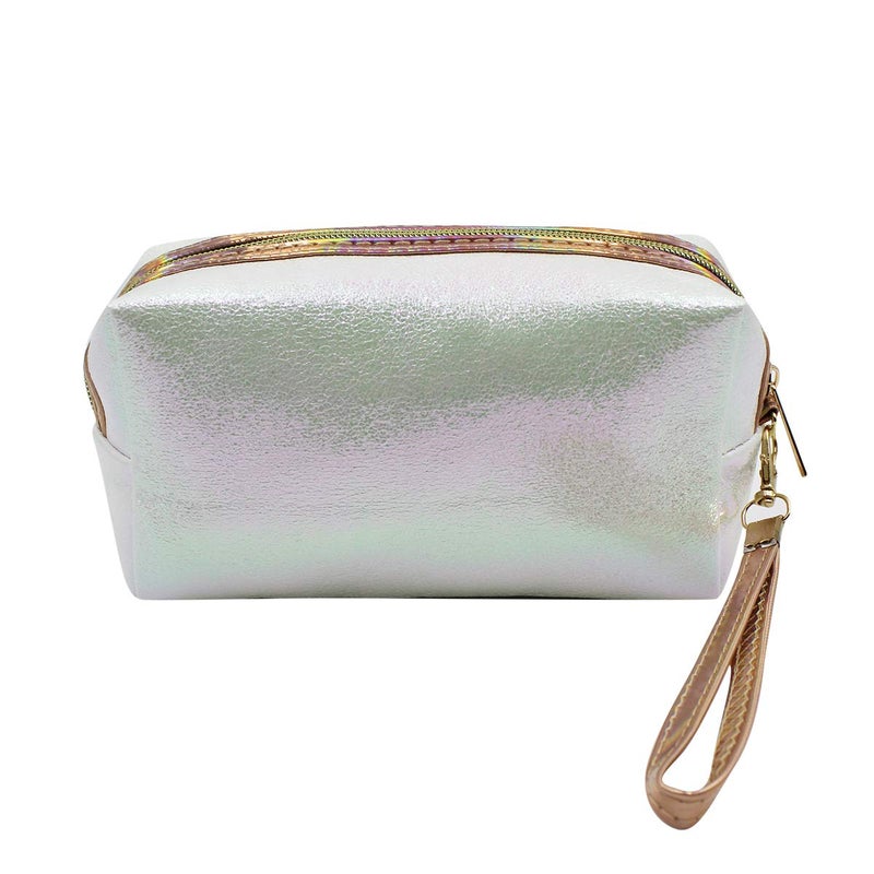 MOSSTYUS Holographic Cosmetic Bag Travel Toiletry Organizer Mermaid Storage Purse Makeup Carrying Case - Image 4